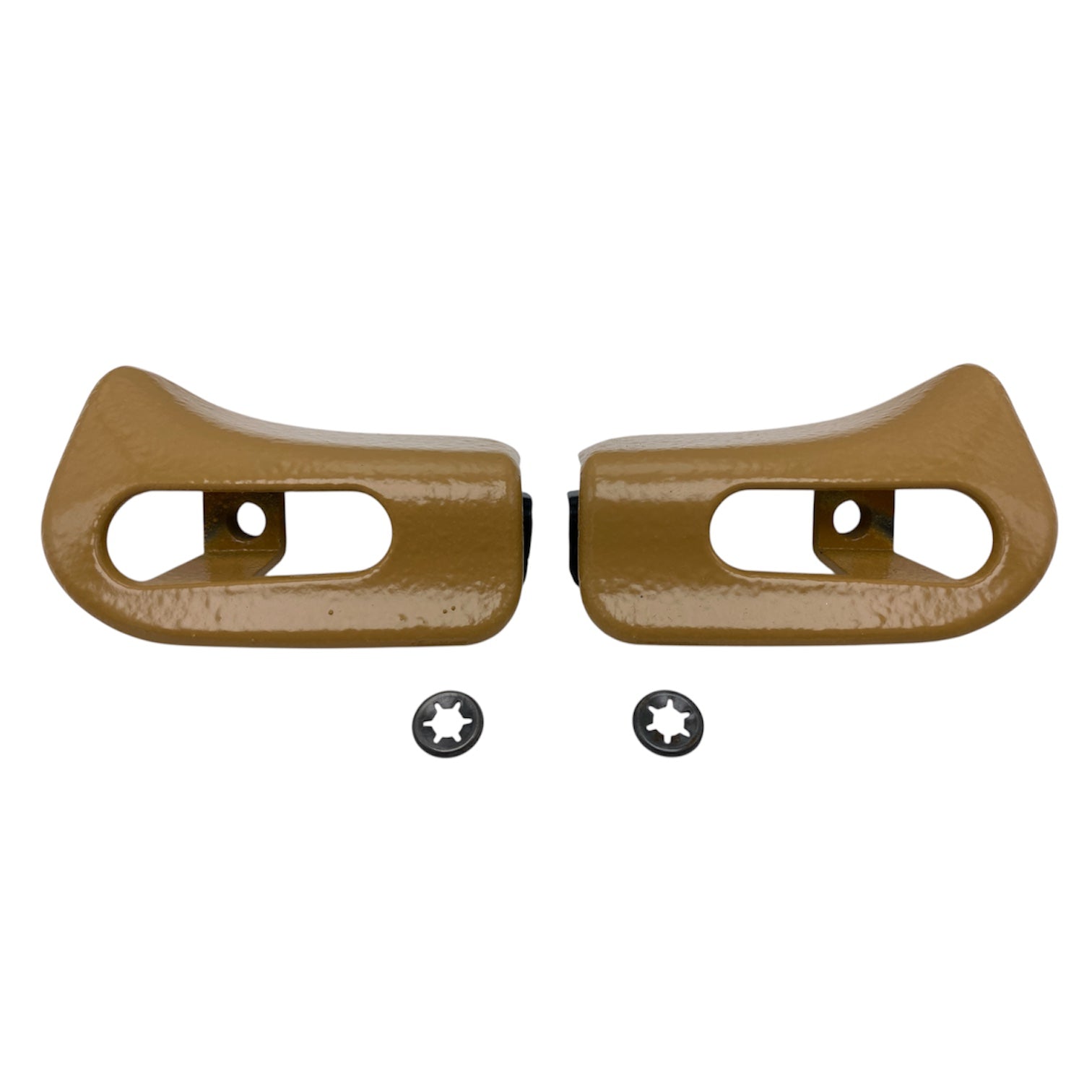 Abdeckkappen fuer Sonnenblenden dattel fuer Mercedes-Benz R129 und W124