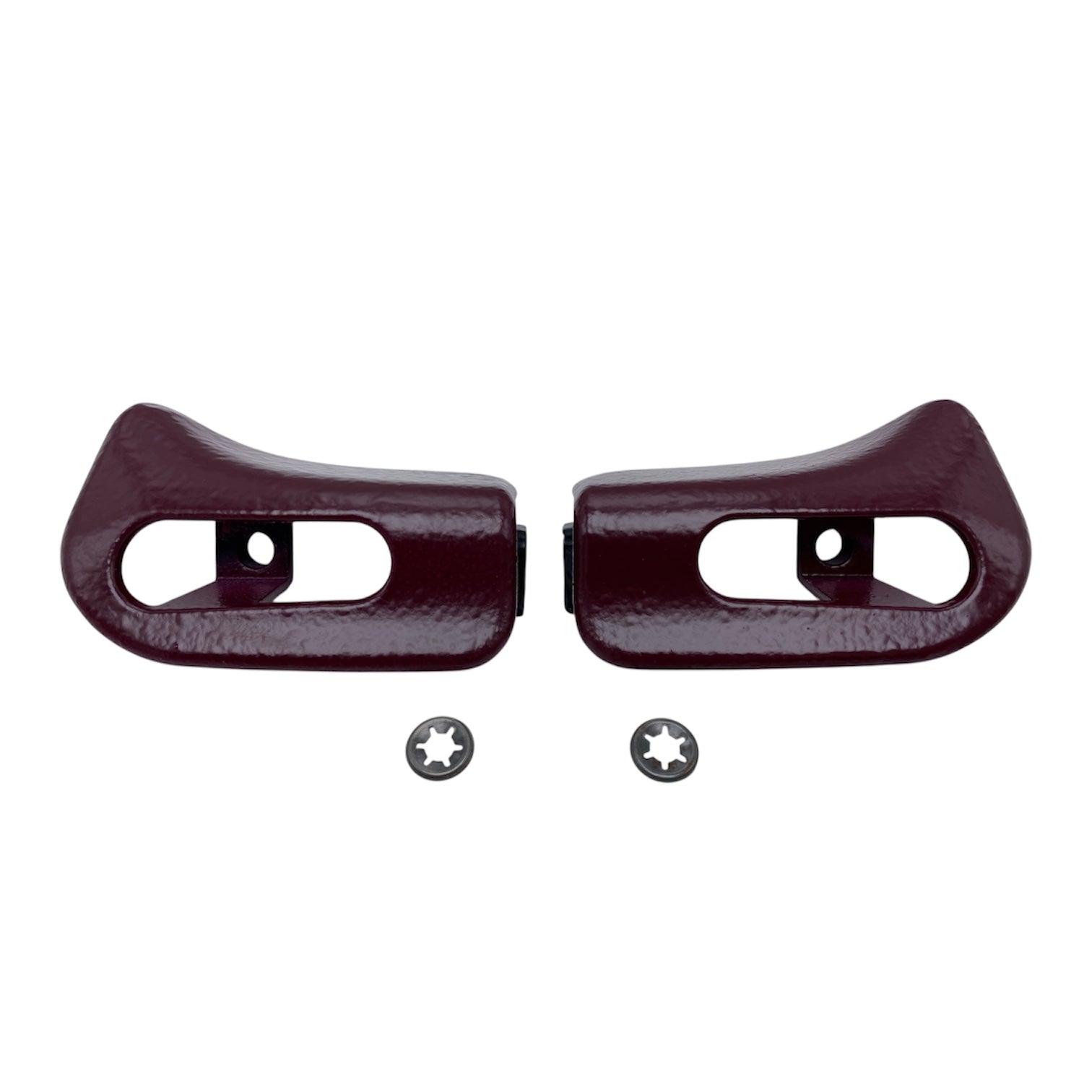 Abdeckkappen fuer Sonnenblenden mittelrot fuer Mercedes-Benz R129 und W124