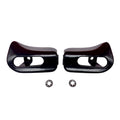 Abdeckkappen fuer Sonnenblenden schwarz glaenzend fuer Mercedes-Benz R129 und W124