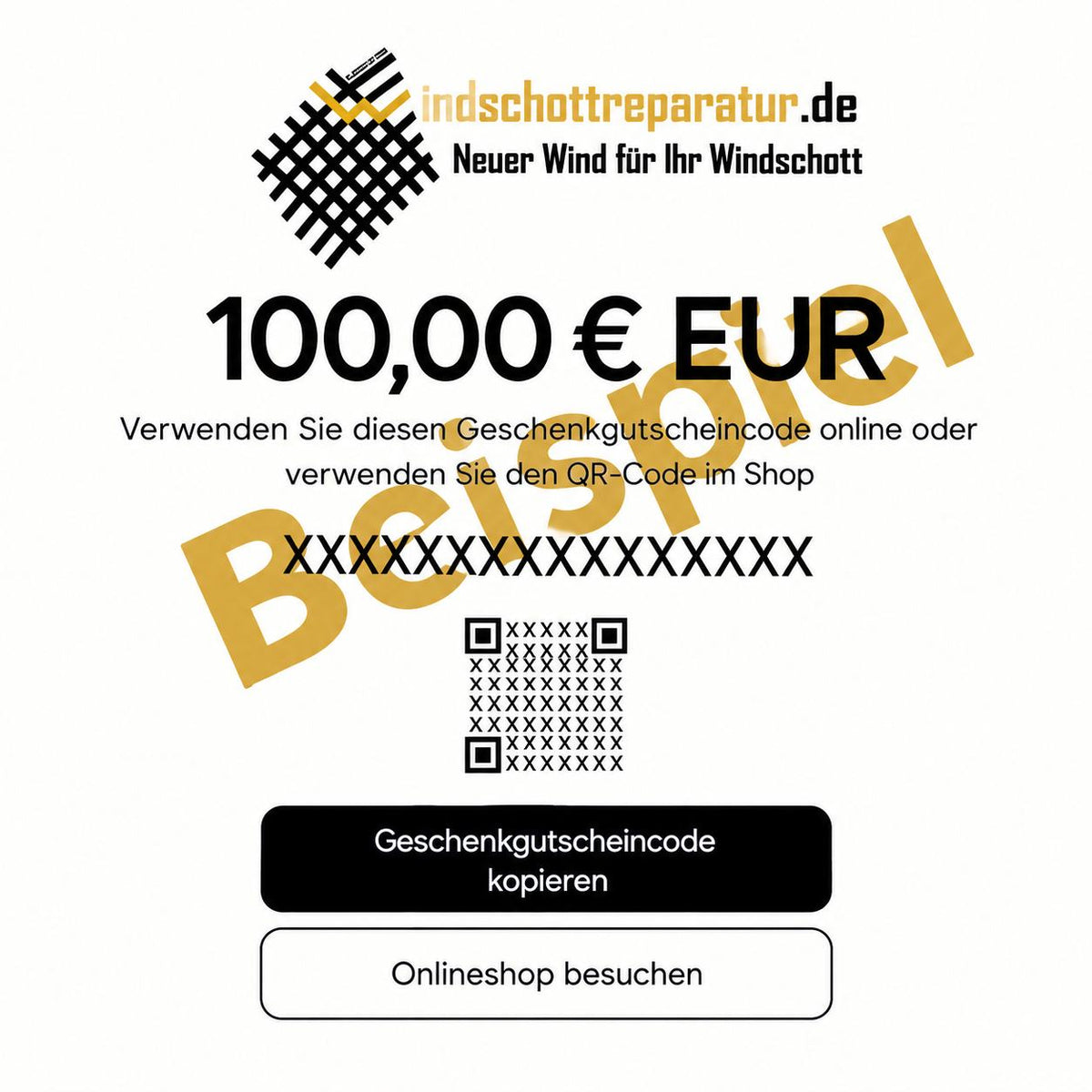 Gutschein Beispiel windschottreparatur.de