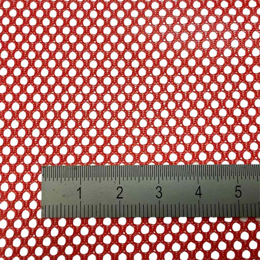 Windschott Netzstoff in grober roter Ausfuehrung