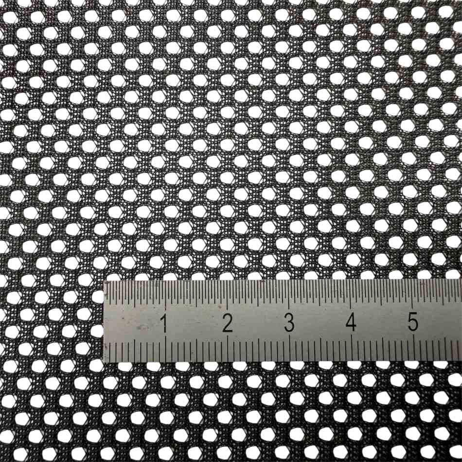 Windschott Netzstoff in grober starker schwarzer Ausführung