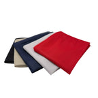 Farbauswahl an Windschott Netzstoffen in blau, schwarz, hellgrau, beige und rot